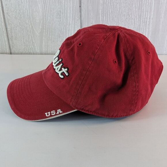 Titleist Red White Golf Strapback Hat EUC OSFM - Picture 3 of 9
